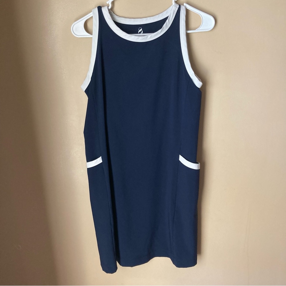 Lou & Grey Tipped Wanderweave Mini Pocket Athletic Dress